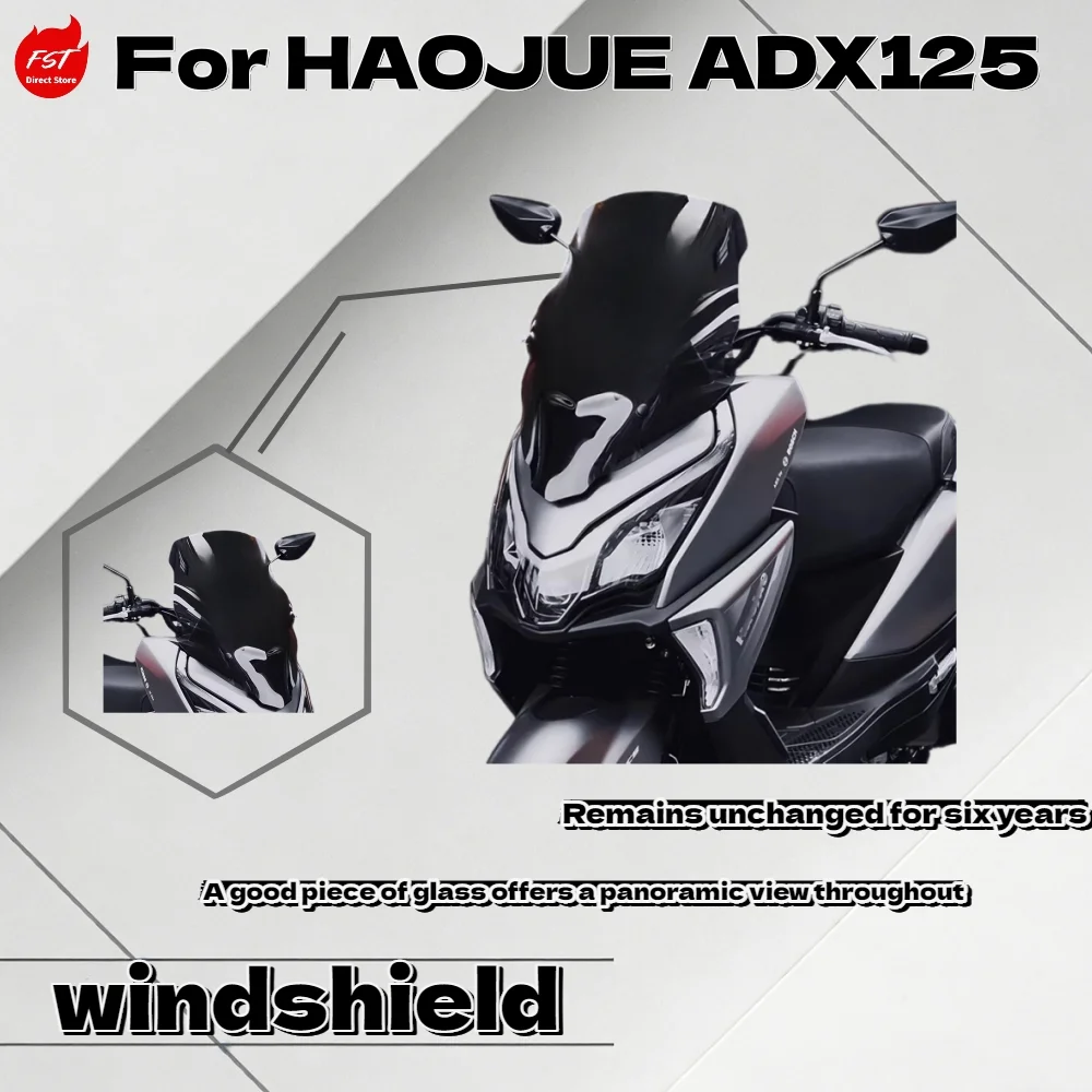 

HAOJUE ADX125 Motorcycle Windshield Heightened Modified Front Wind Deflector Accessory for Enhanced Riding Experience