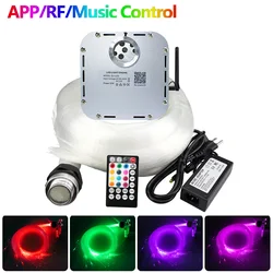 Kit de fibre optique Smart Andrea Sky Star pour voiture et maison, lumière de plafond ciel étoilé, scintillant, RGBW, 32W