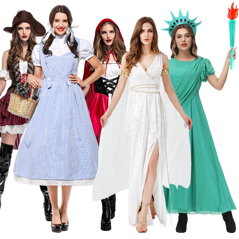 

loween Costume Little Red Riding Hood Women's Somali Pirate Devil Dr Alice in Wonderland Polyester Dr for Ladies