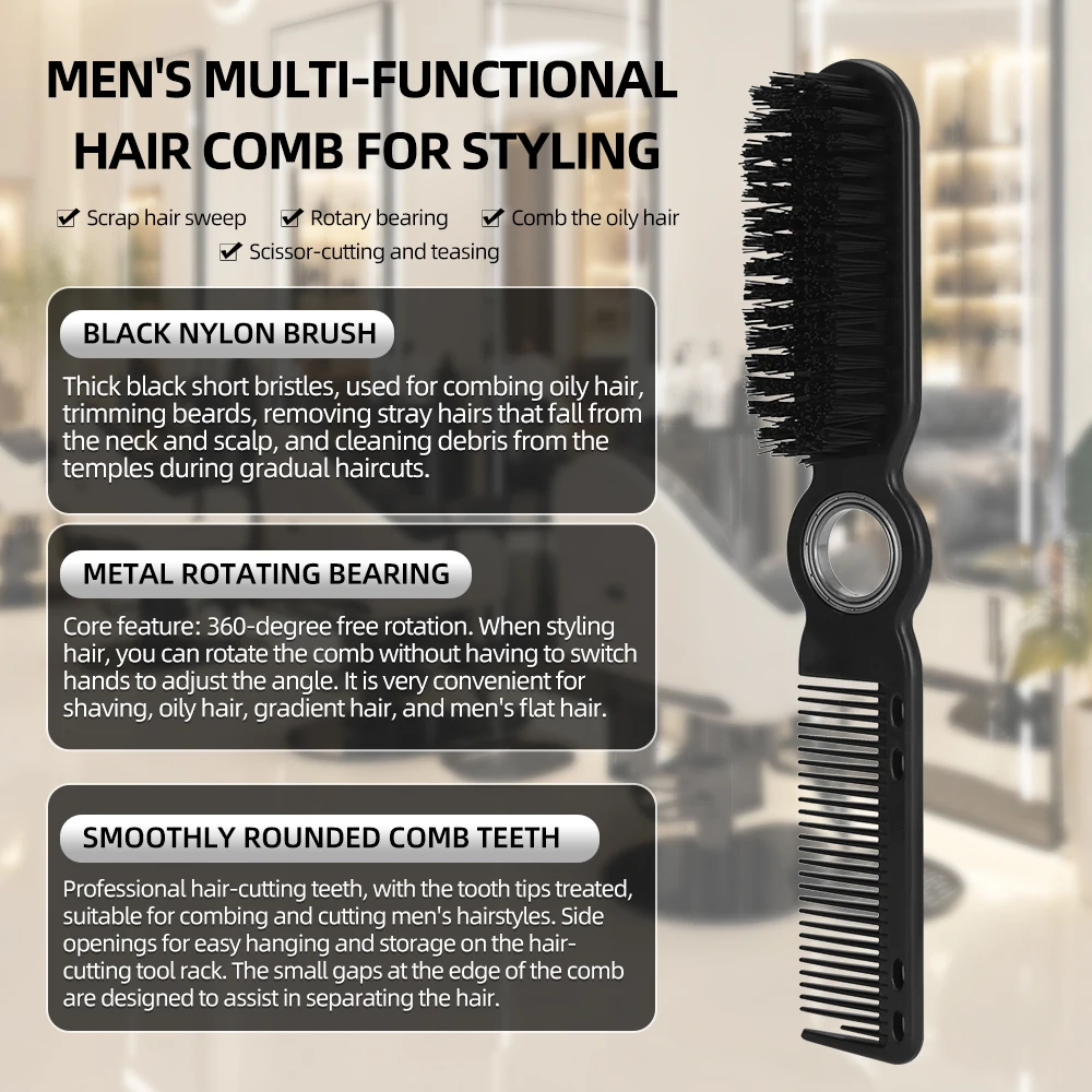 360 ° Draaiende kapper-fade- - Fade Brush Barber Soft Bristle recensie en prijs