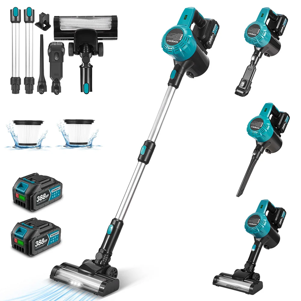 YOFIDRA 1500ML Bürsten Elektrische Staubsauger 27-30KPA Wiederaufladbare Staubfänger Reinigung Power Werkzeuge Für Makita Batterie Pin