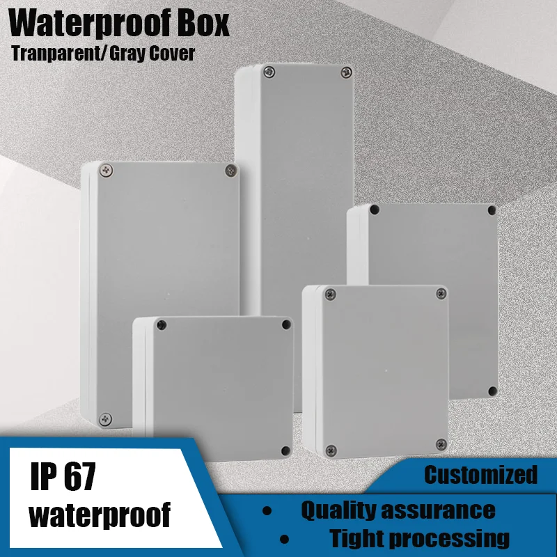 IP67 Waterproof Junction Box F Series Plastic Outdoor ABS Sealed Wiring Junction Enclosure for Electrical Instrument Project