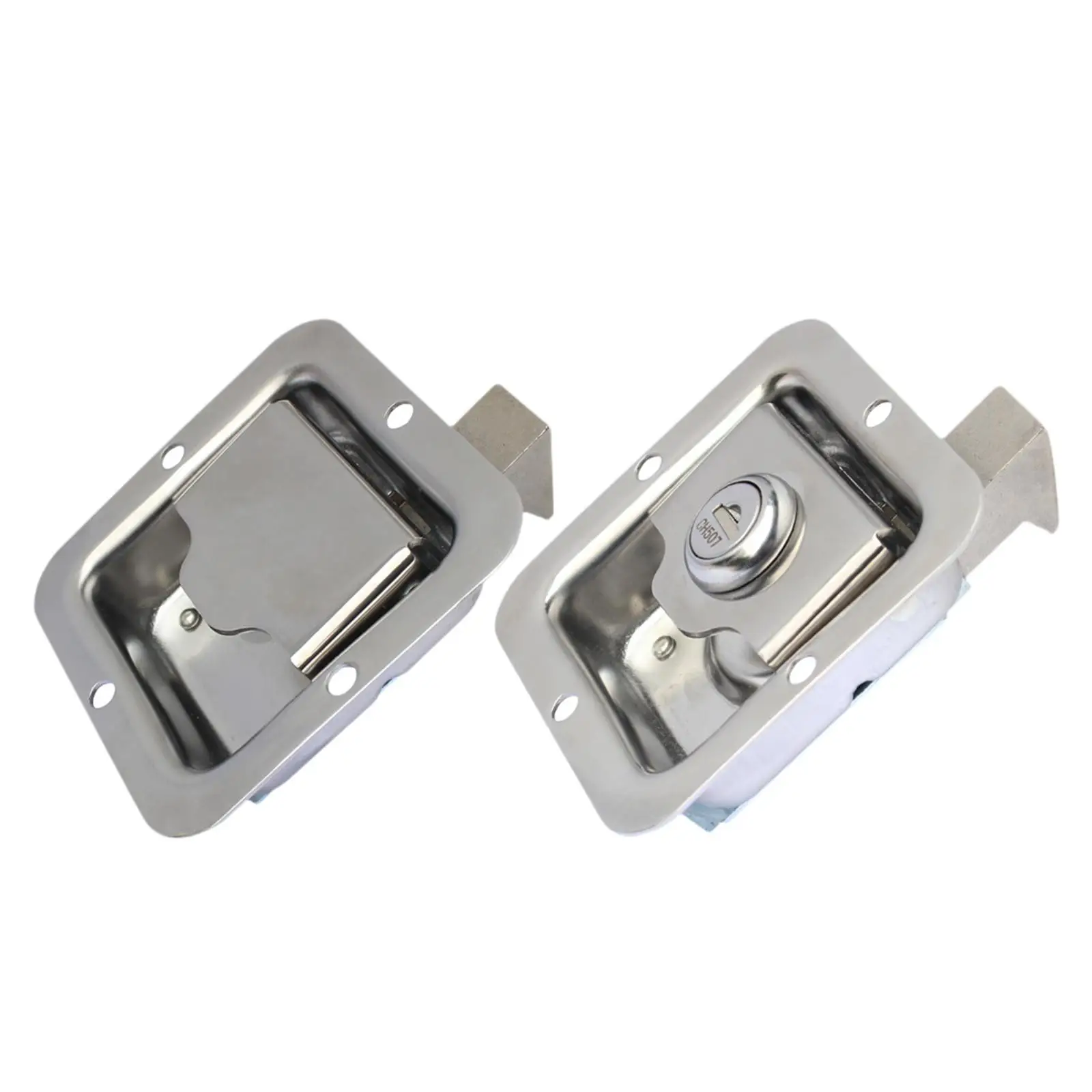 

Дверной замок для автофургона, замена нержавеющей стали, легко устанавливаемая защелка ящика для инструментов для ящиков шкафа, грузовая линейка, дорожные прицепы, двери