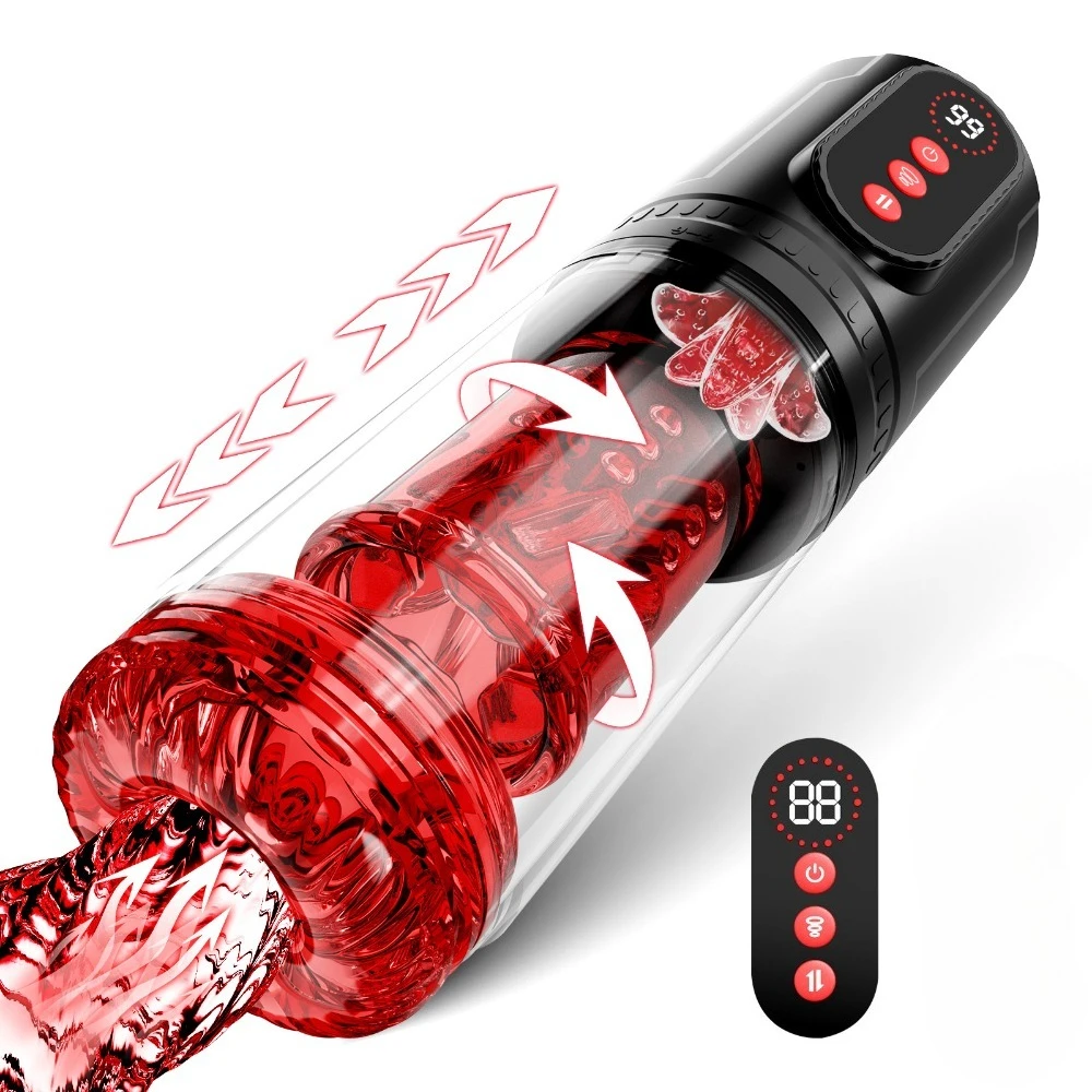 Automatic Male Rotate Mastubator Sucking Blowjob Machine Masturbation Cup Sex Toys Adult Goods for Men Masturbate Supplies