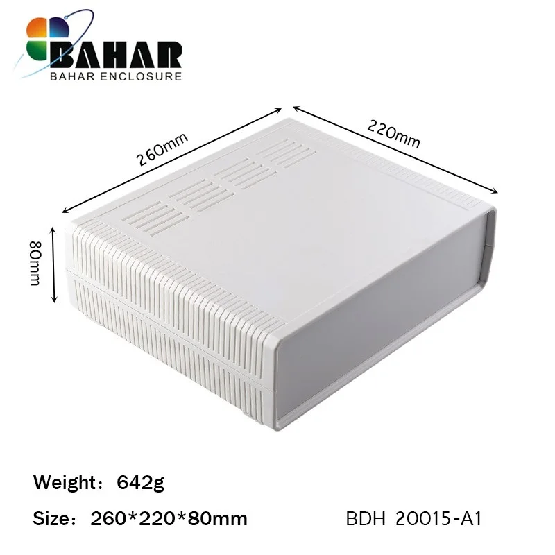 Imagem -05 - Bahar Marca Gabinete Abs Plástico Habitação Mesa-superior Escudo Caixa de Junção de Fio Instrumento Case Modelo Bdh 20015