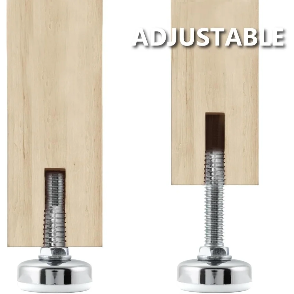 헤비 듀티 스레드 레벨링 피트 8개 조절식 가구 다리 레벨러 세트(비마킹 패드 안정성 및 지원 포함)