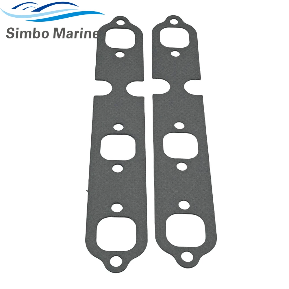 2 pcs Exhaust Manifold Gasket for Volvo Penta 3853412 for OMC V6 fits MerCruiser 4.3 Replace 27-99757 8M0215011 9-61421 32170 image 4