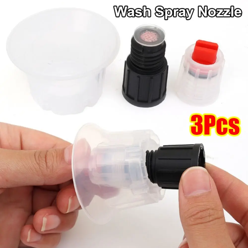 

3Pcs New With Pressure Reducing Valve Wash Spray Nozzles Plastic 16mm Window Cleaning Tool Internal Thread Auto Accessories Car