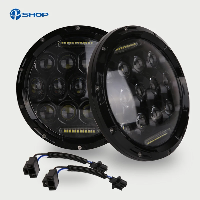 

75W 7 inch Car Led Headlight 4x4 Off road Led H4 Hi/Lo Beam led Auto Headlight Kit for Jeep Wrangler JK CJ Motorcycle