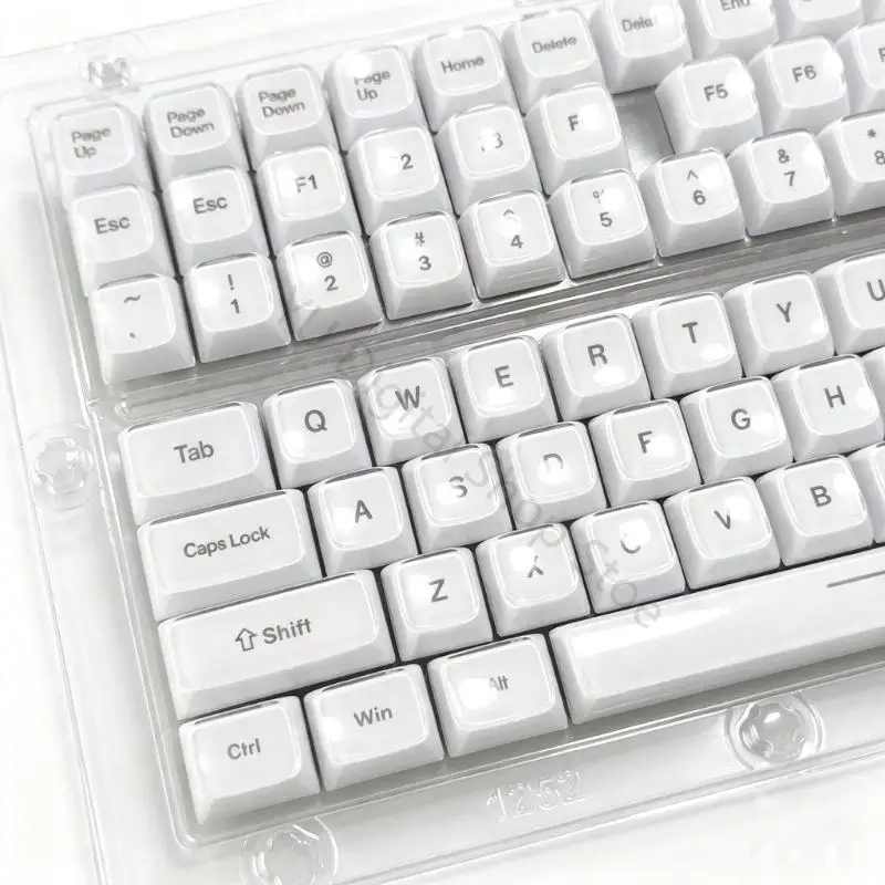 96BA Ersatz-Tastenkappen-Set für mechanische Tastatur, 132 Tasten, MDA-Profil, Kristall-Jellys-Kappen für Vorbauten und Zoll – Detail 2