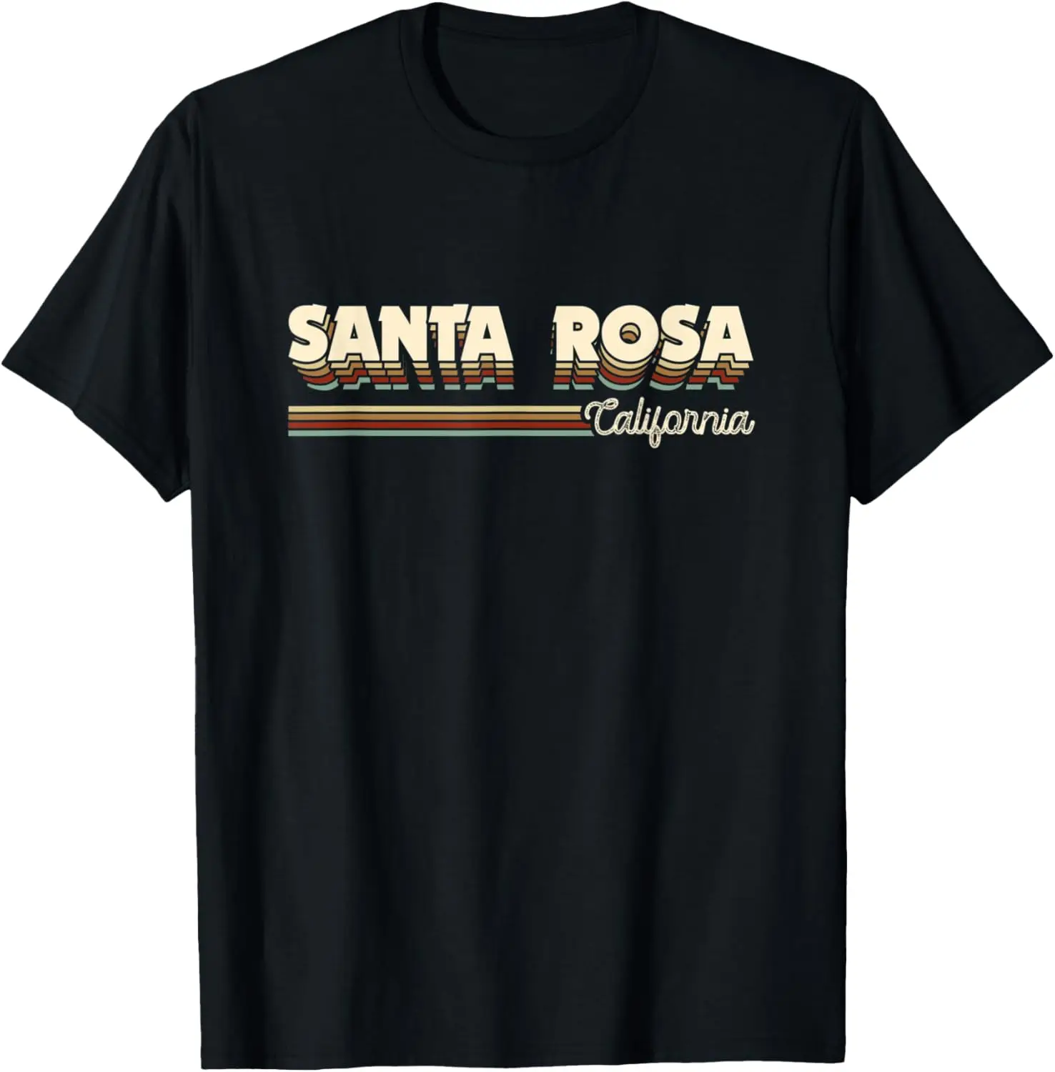 Retro Santa Rosa California Gifts Men Women Kids Cali CA T-Shirt