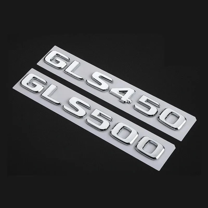 ABS 3D Chrome Letters For Car Trunk Emblem Logo Mercedes GLE 350 450 500 W166 W167 GLS 450 500 X166 X167 Lettering Accessories