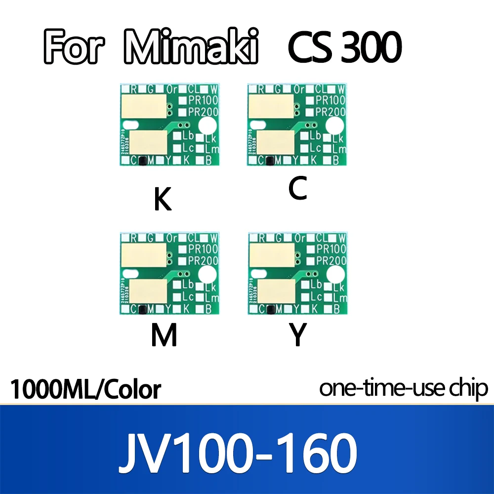 1000ML CS300 CS 300 Ink Chip for Mimaki JV100-160 Ink Bottle disposable chip K C M Y