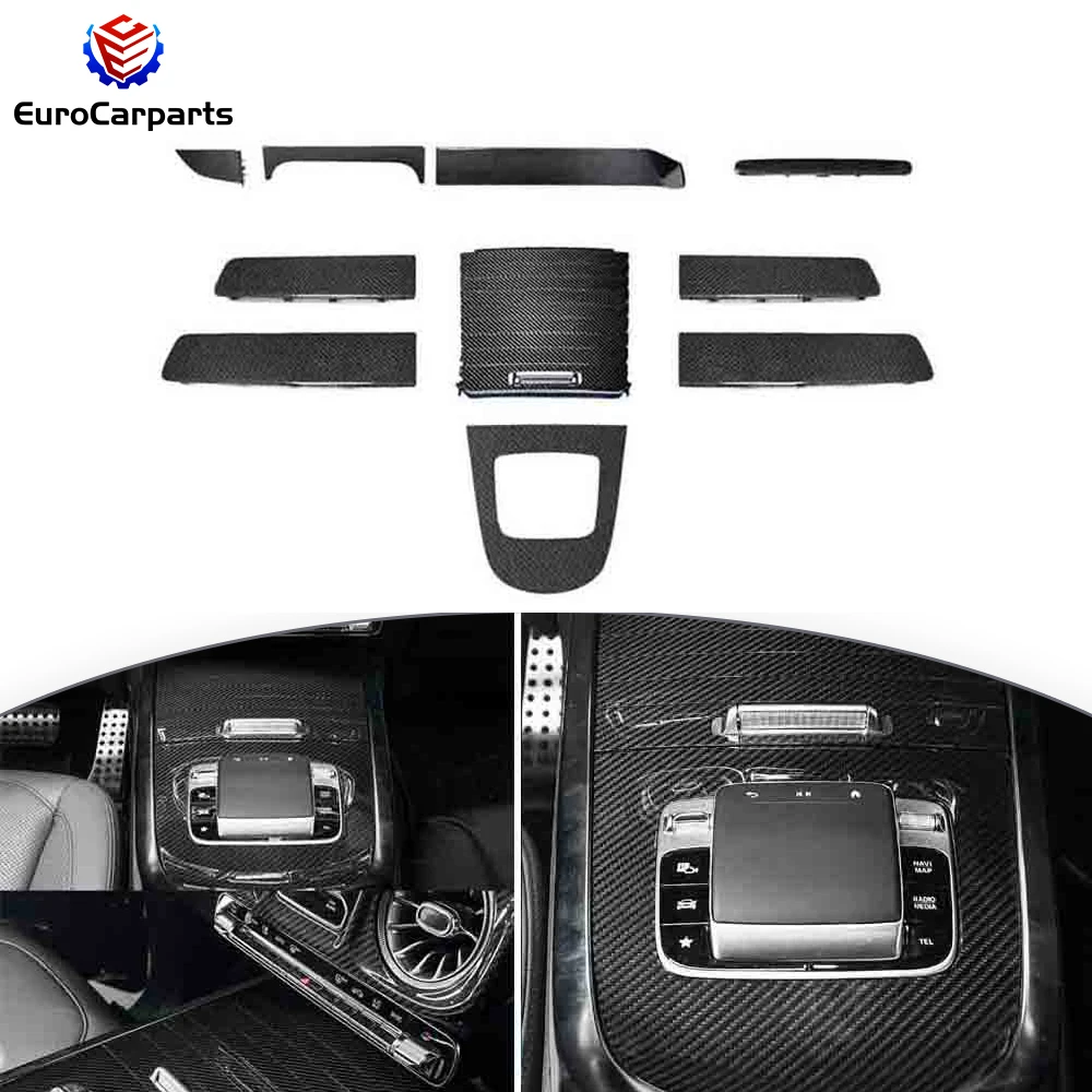 2025y G Class W465 Interior Trim Kit LCD Dashboard Bezel Shifter Bezel Door Handle Panels Dry Carbon 10-PCS set Interior Trims