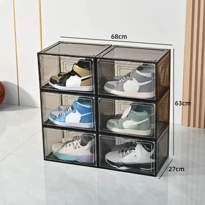 1 Pcs Acrylic Shoe Organizer Magnetic Hard Plastic Transparent Shoe Box  Shoe Cabinets