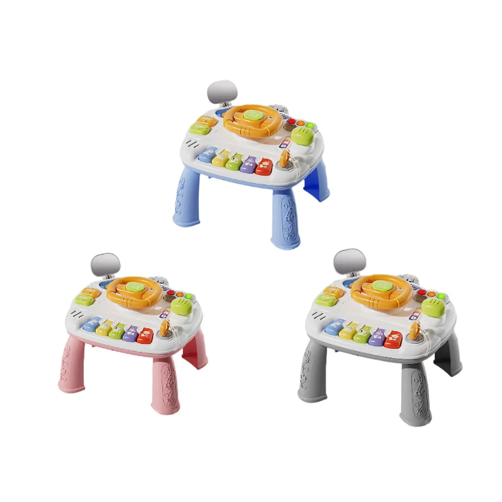

Steering Wheel Toy Musical Toys Detachable Leg 2 in 1 Traffic Lights Toys Baby