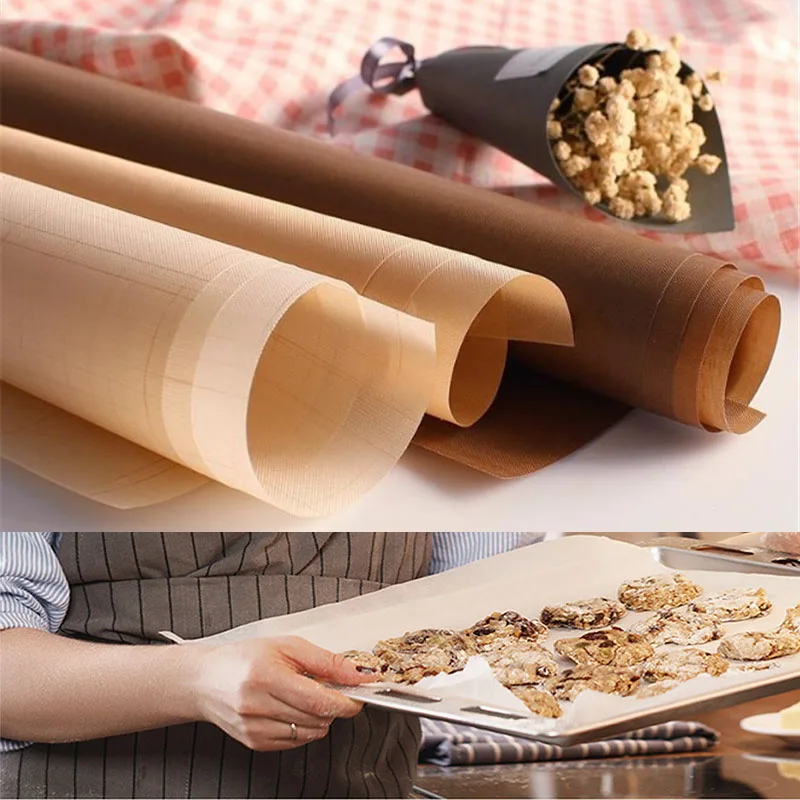 Permanent Baking Foil Reusable Paper Non-Stick Grill Mats Oilcloth Pad Cooking Mat Reusable for Oven Grill Cake Swiss Roll Tool