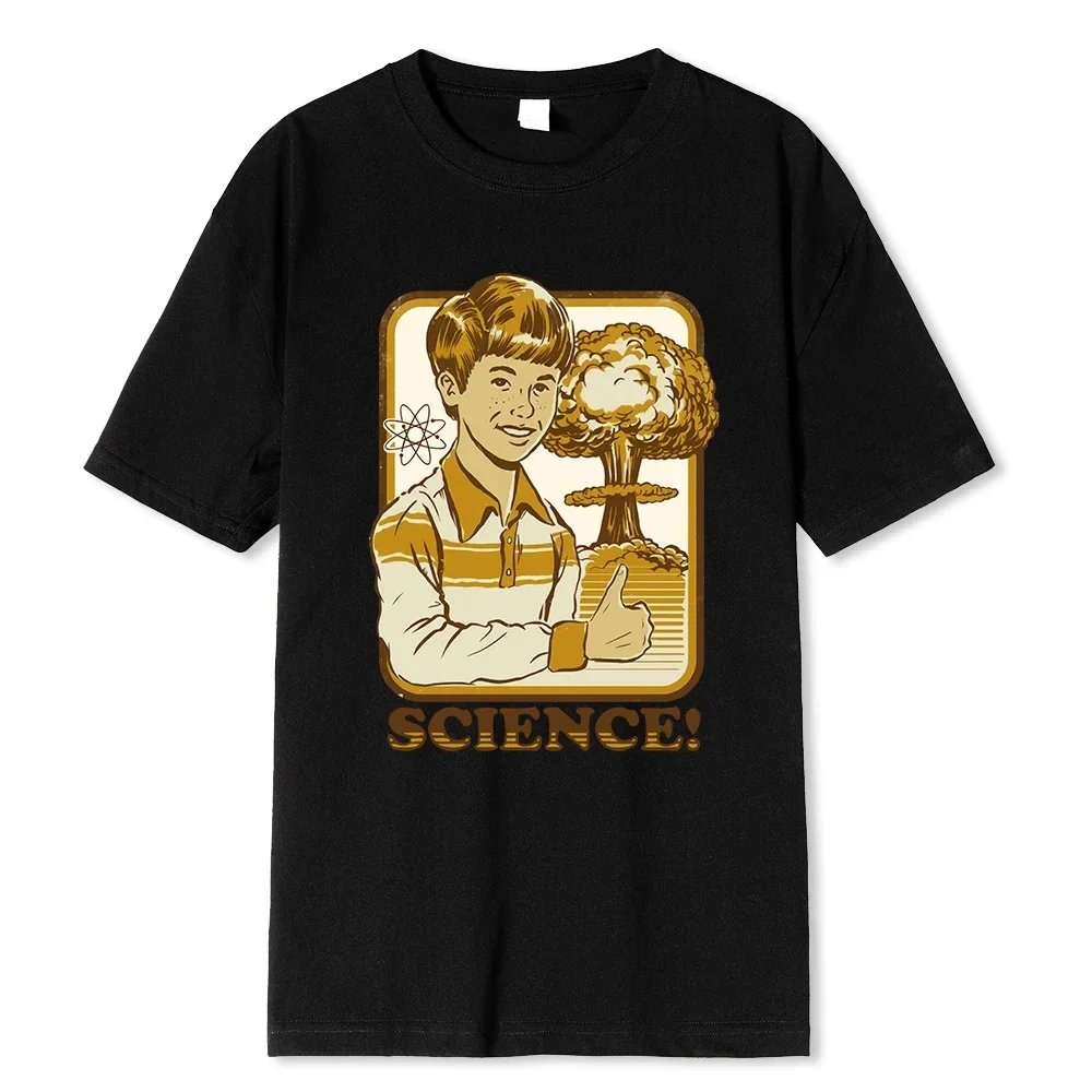 Horror Comic Series Science Cotton T-Shirts  Fashion Summer Street Loose Top Casual Men Clothes