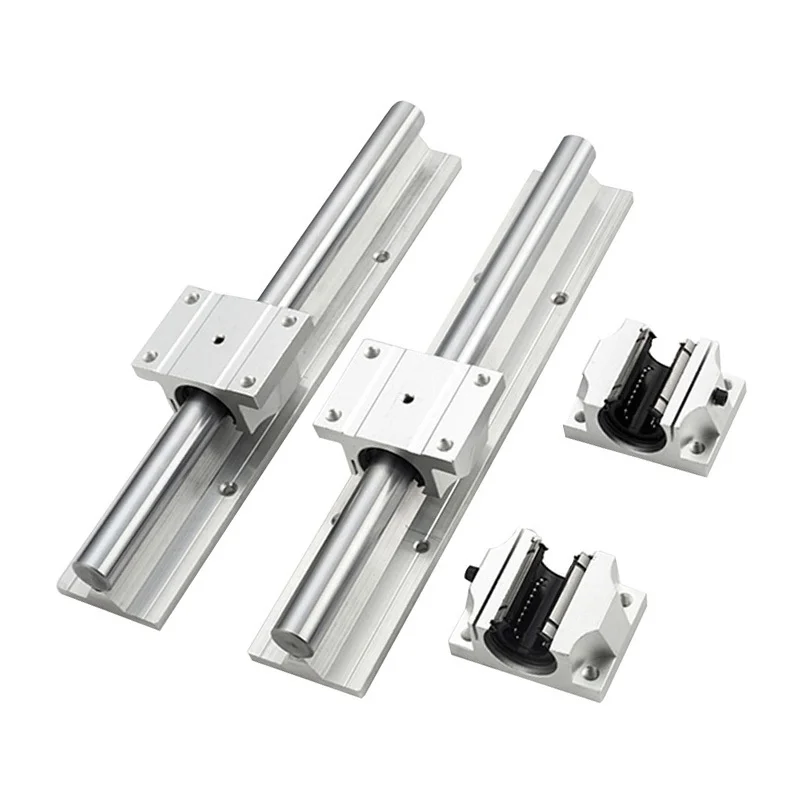 TBR16 TBR20 Linear Slide Rail Bearing Steel 200mm-1000mm with Slider TBR16UU TBR20UU Shaft Set for DIY Home Machine Tools