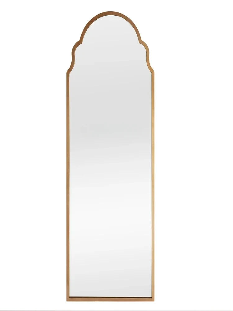 

French Style Dressing Mirror Super Narrow Wall Full-Length Mirror Girls' Cloakroom Bedroom Floor Mirror