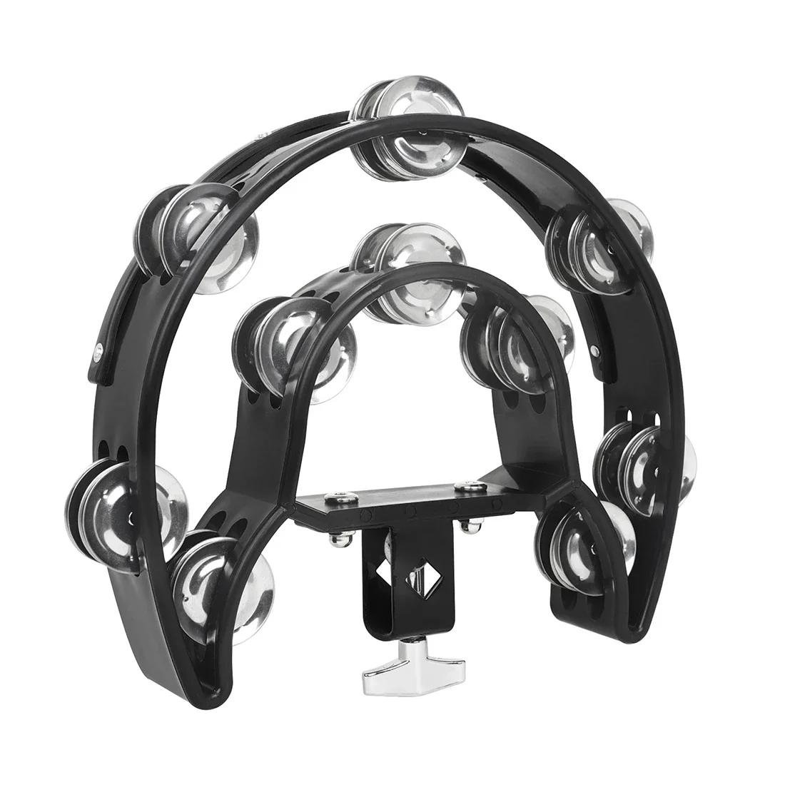 IRIN Double Layer Handbells Tambourine Metal Hand Bell Rings ABS Orff Percussion Instruments Jazz Drums Percussion Bell