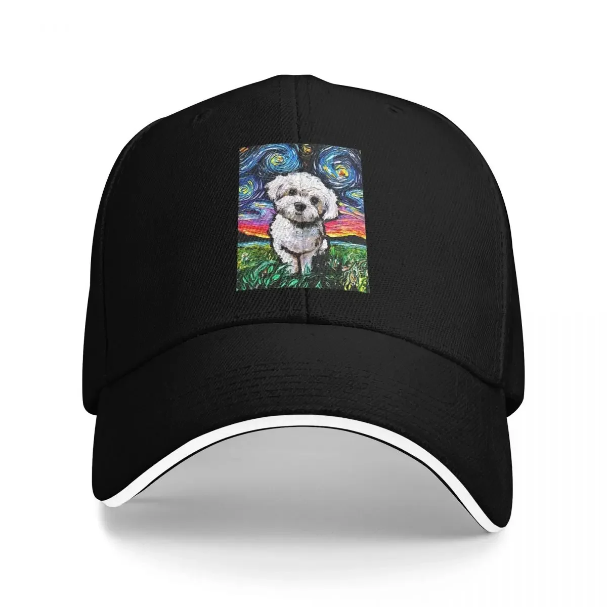Casquette de Baseball légère pour hommes, chapeau d'art de chien caniche maltais drôle