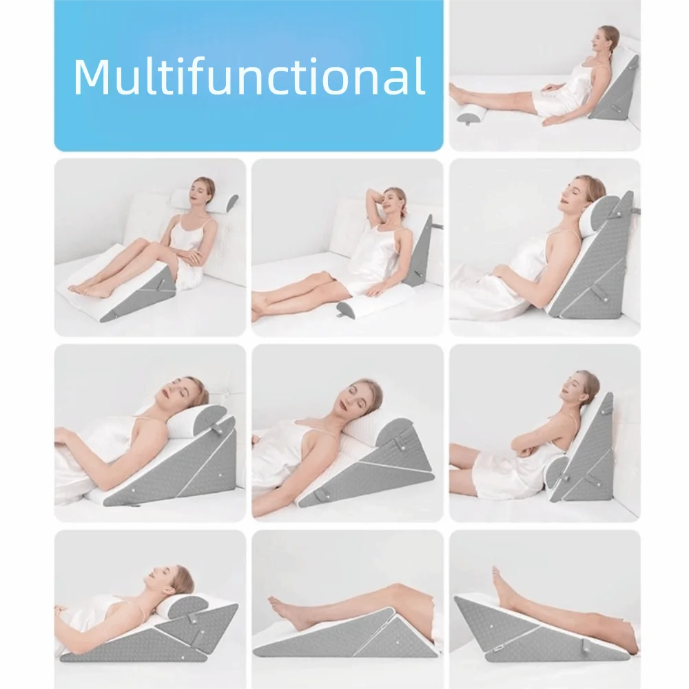 مريحة متعددة الوظائف إسفين الوسائد قابل للتعديل الإسفنج كرسي داعم للفقرات القطنية وسادة مثلث الظهر