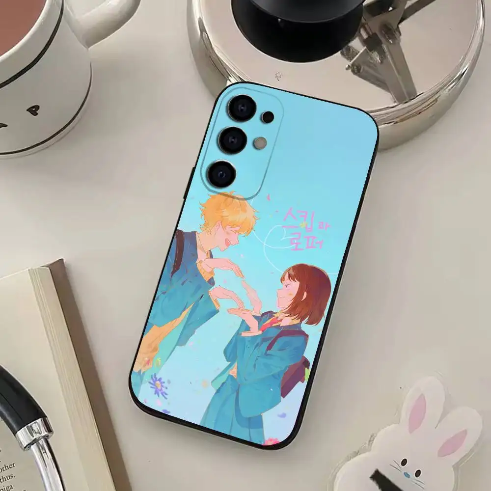 Custodia per telefono Anime S-Skip e L-Loafer per Samsung S25, S24, S21, S22, S23, S30, Ultra, S20, Plus, Fe, Lite, Cover morbida nera