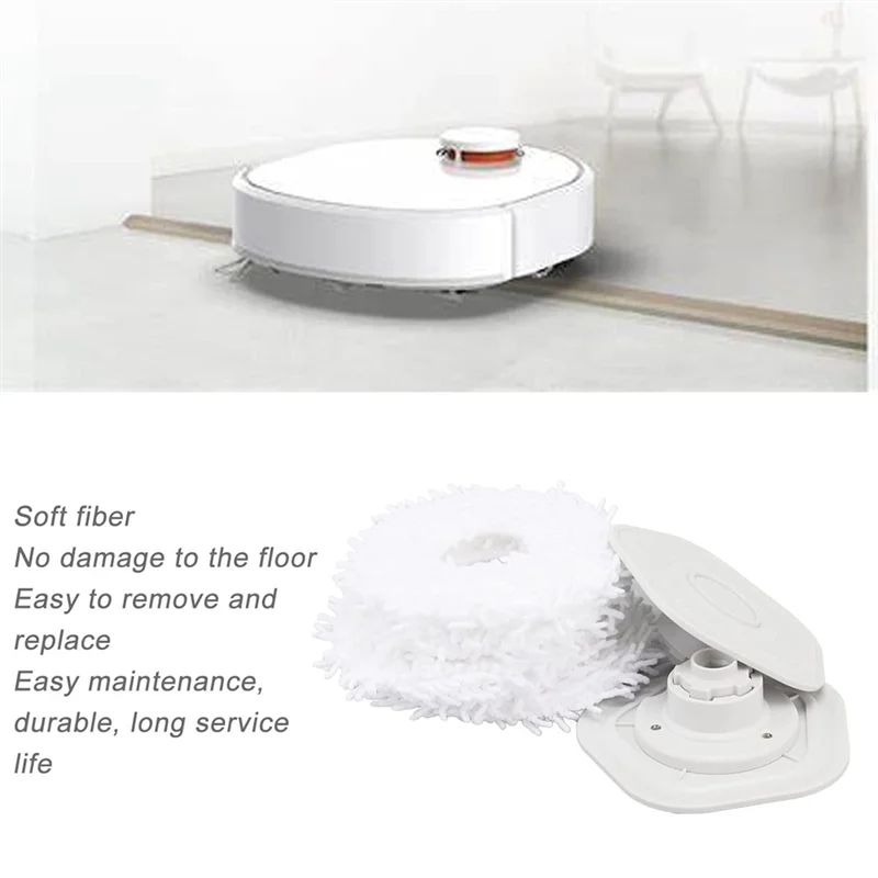 SANQ 진공 청소기 걸레 천, Dreame Bot W10/W10 Pro 스위핑 로봇 교체 액세스 용 홀더가있는 걸레 패드 교체