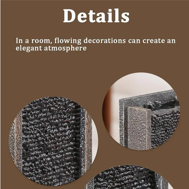 

ABMS-1Pc Indoor Desktop Waterfall Fountain, USB Powered Relaxation Fountain For Home Bedroom Office Decor