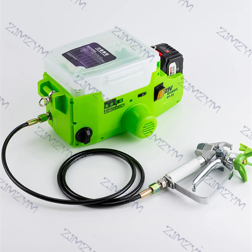 T-21 Backpack Handheld Spraying Machine High-pressure Gas-free Lithium Battery Paint Spraying Machine Painting Tool 1.1L/MIN