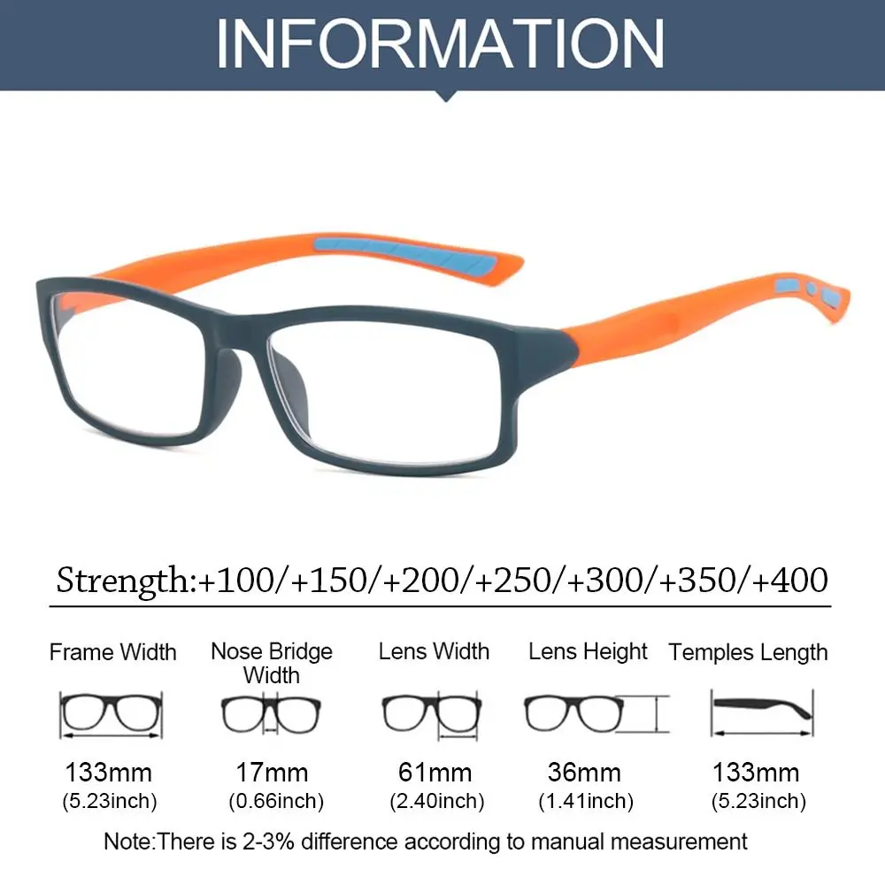 ブルーレイブロック抗青色光老眼鏡超軽量 PC 遠視メガネ目の保護スポーツスクエア眼鏡