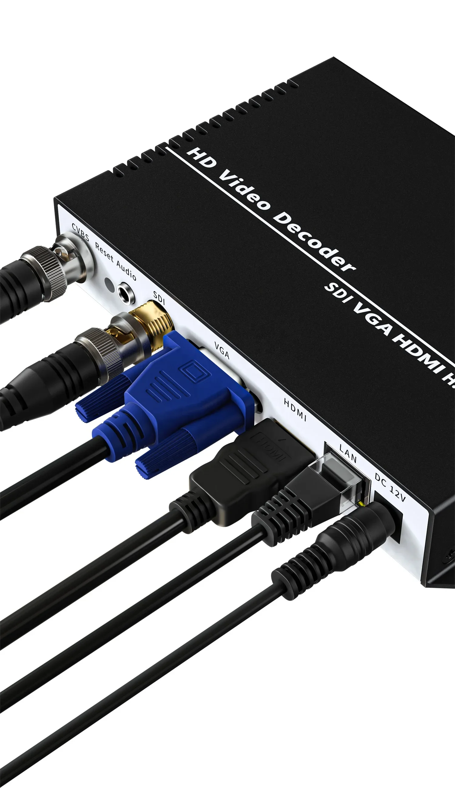 Unisheen SRT RTMP RTSP Multi View SDI 4K H.265 H.264 Video Decoder Topbox Player VGA Output