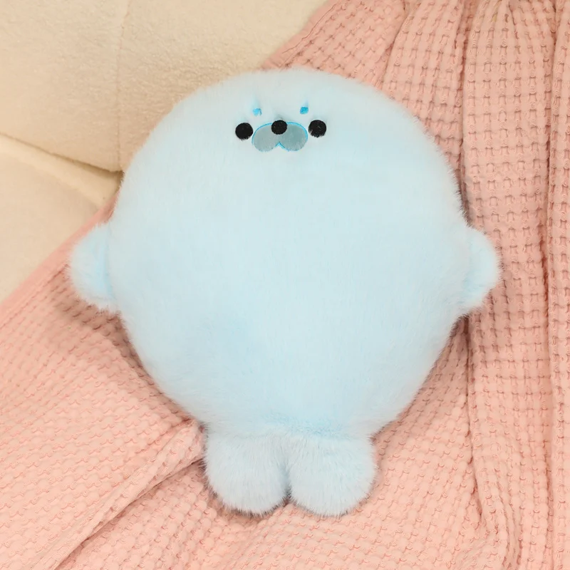 Kawaii Cotton Candy Chubby Seal Hand Warmer Plush