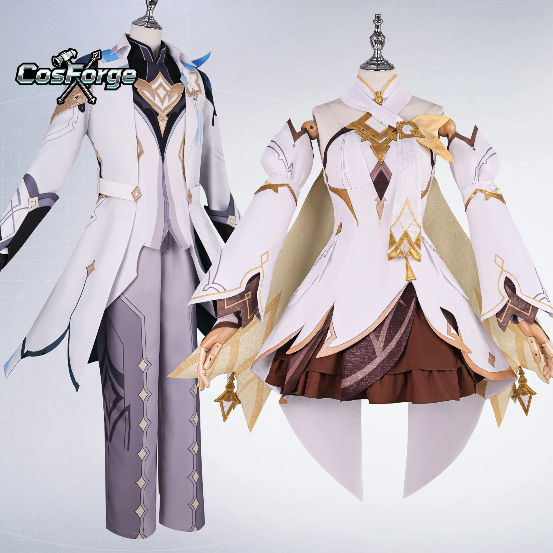 

Genshin Impact Aether & Lumine Cosplay Costume New Outfits as Heaven And Earth Are Made Anew Game Character Cosplay Wear
