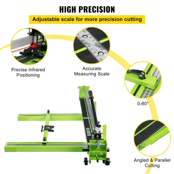 Tile Cutter 47 Inch, Manual Tile Cutter All-Steel Frame,Tile Cutting Machine with Laser Guide and Bonus Spare Cutter,Tile