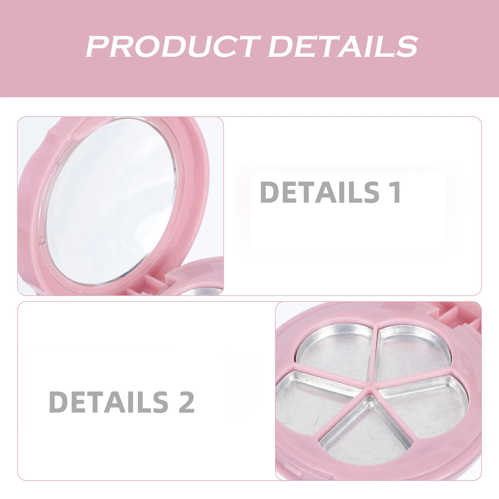 مجموعتان من لوحة خلط ظلال العيون الفارغة لأحمر الشفاه، منظم مكياج للسفر، حقيبة تخزين، حاوية علبة أحمر الخدود