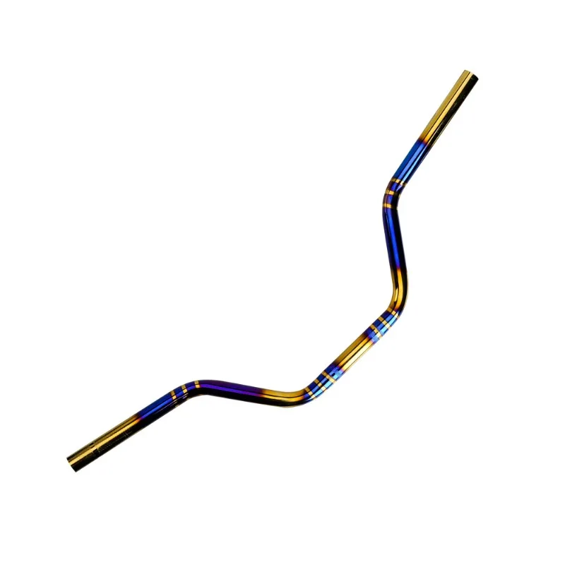 

Retro bike carbon steel burnt titanium steering bar, modified universal handlebar, fits Youxia Gunwang Tianjun accessory 2pcs