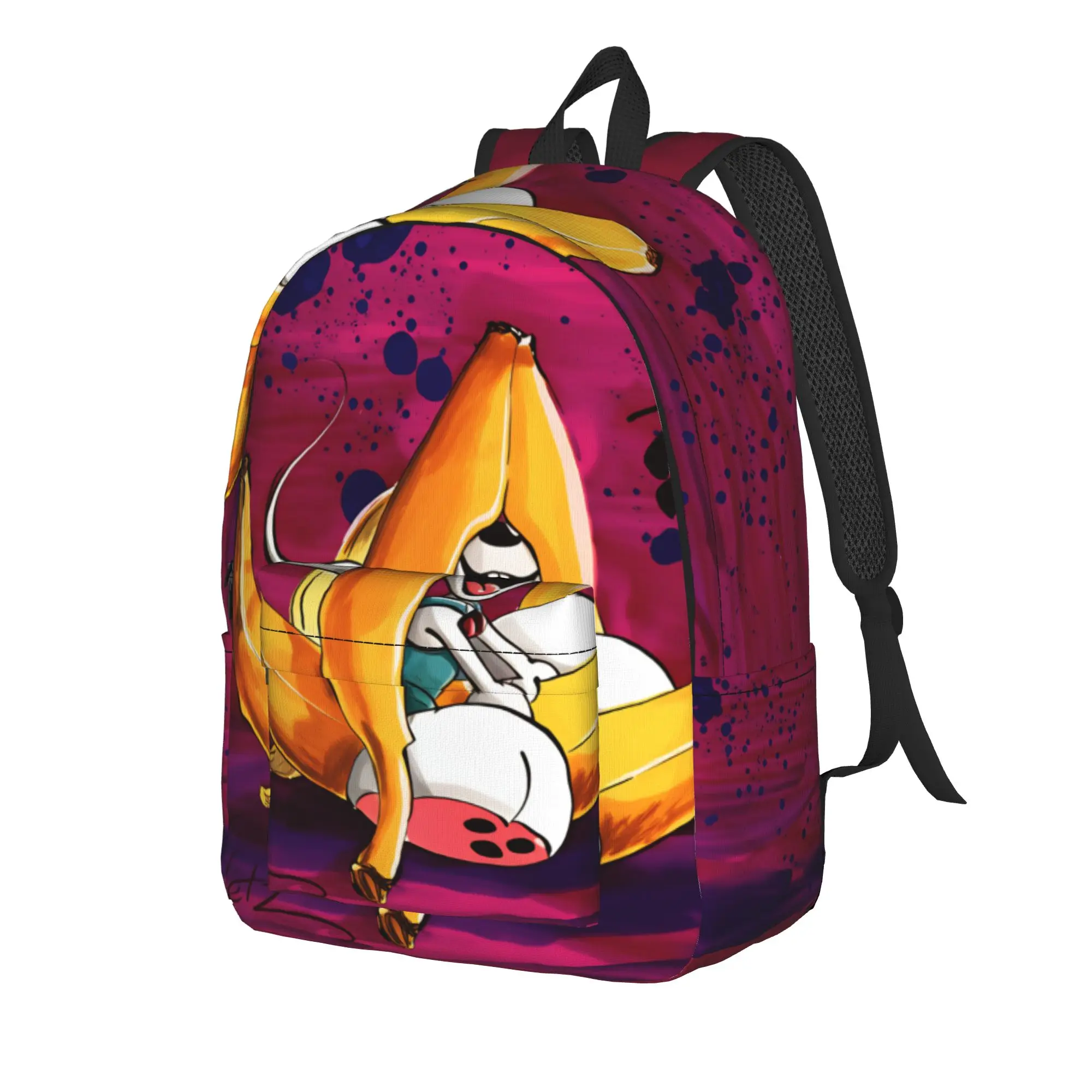 Diddl Cartoon Sleep Backpack  Daily Backpacks Youth Aesthetic School Bags Colorful Print Rucksack