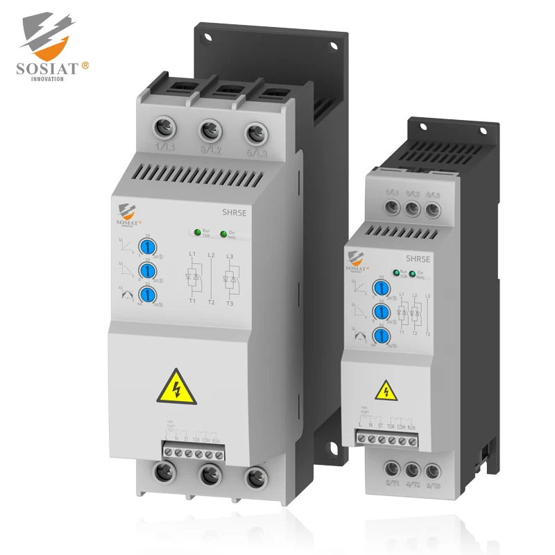 5.5KW AC Electric 3 Phase Motor Starters 500V Soft Starter Motor Control Device Bypass Contactor Soft Start 220V