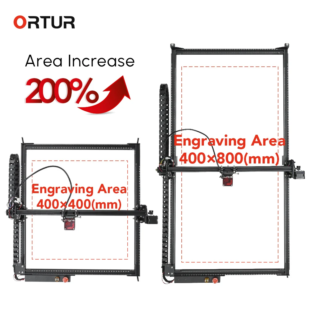 ORTUR Laser Master 2 Pro S2 5.5W 10W Laser Engraver Cutter with Extension Large Engraving Area 400x800mm