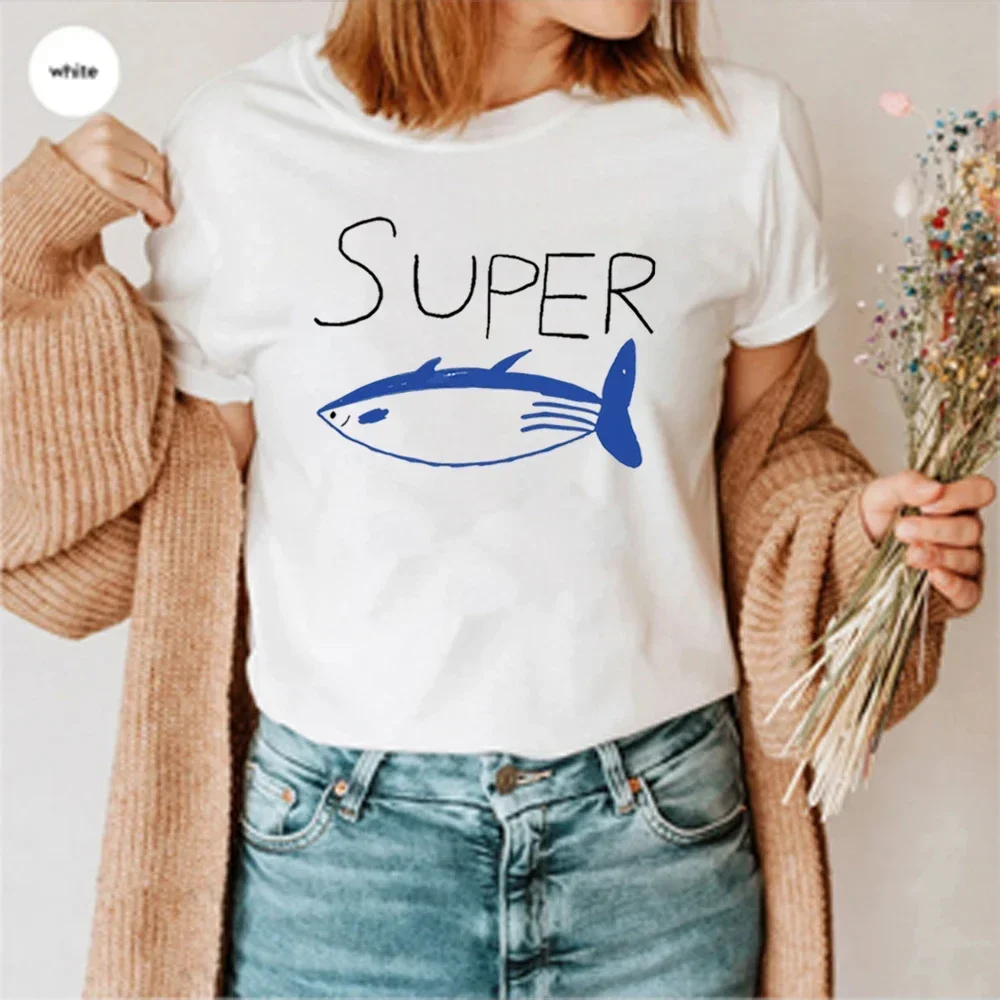Tuna Fish T-Shirt Super Tuna Jin Shirt Jin Kpop T Shirt Fish Graphic Tshirt Short Sleeves Tops Fans Gift Aesthetic Clothes