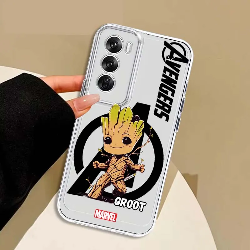 حافظة هاتف رائعة من Marvel Comic Heroes لهاتف OPPO A11 A16 A55 A56 A57 A72 A52 A73 A74 A54 A76 A78 A58 A98 Pro 5G TPU شفافة