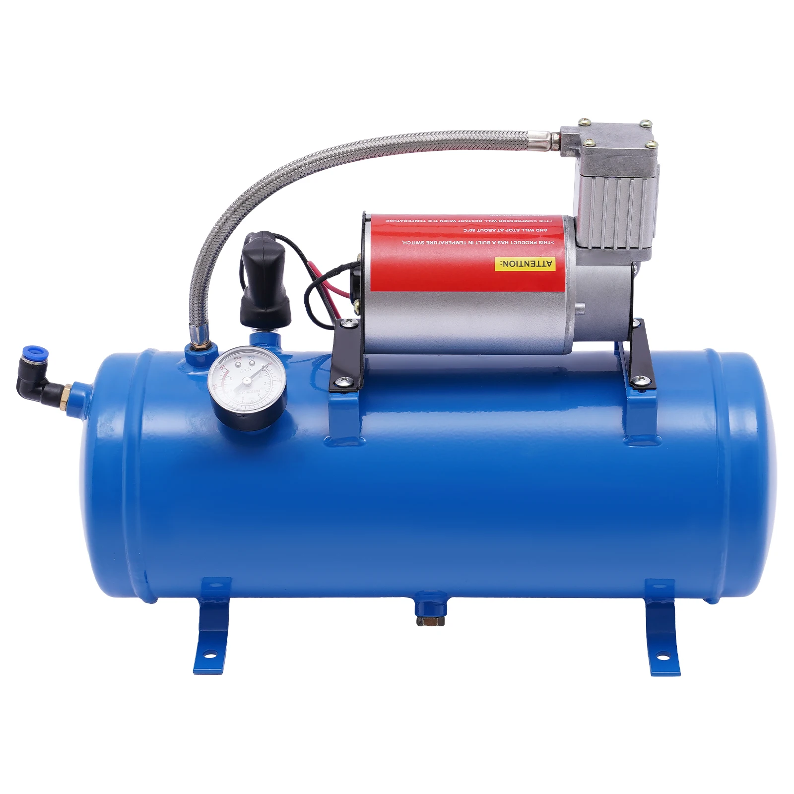 6L Air Compressor with Horn Air Compressor Pump Fast Inflation High Power Copper Core Motor for Car Train Truck Boat