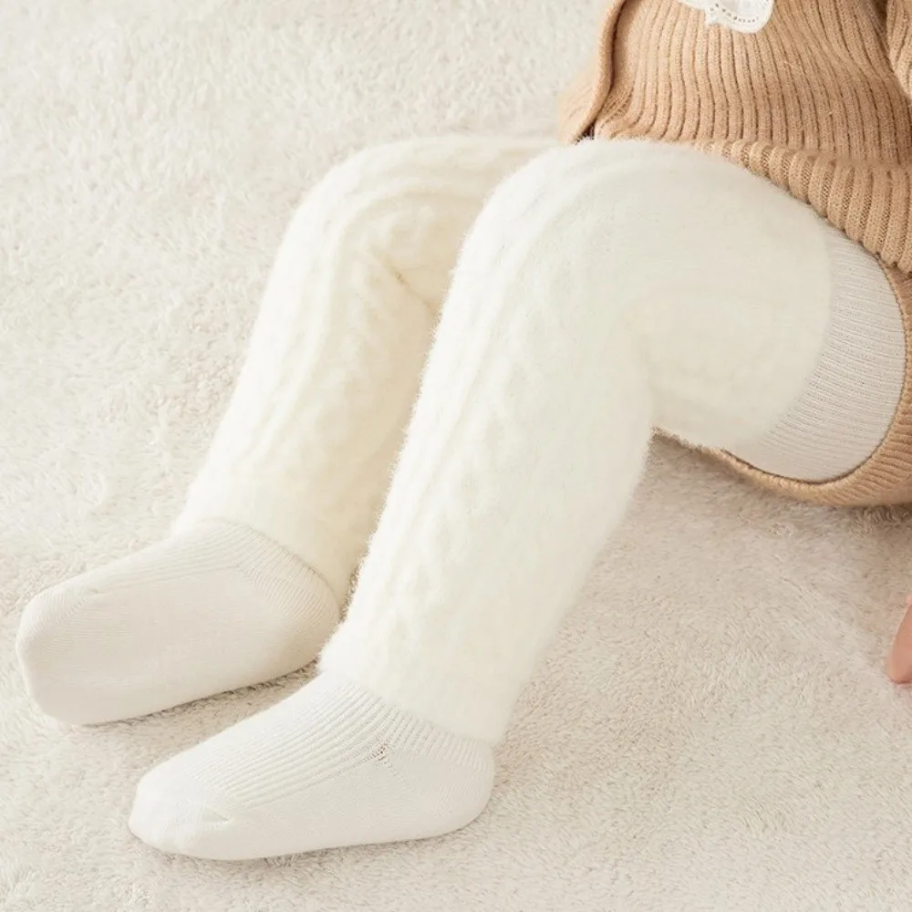 Ribbed Children Leg Warmers Soft Fabric Thick Warm Knitted Knee Socks Knitted Texture Stretch Fit Infant Leg Warmers