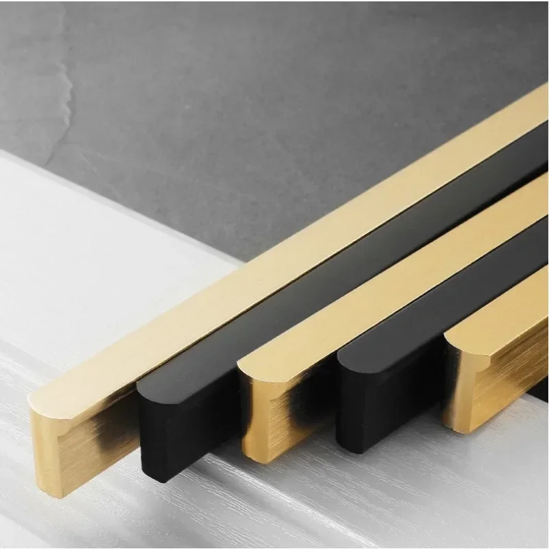 

Aluminum Alloy Cabinet Handles,T-Type Drawer Pulls,Black Gold Wardrobe,Modern Minimalist Oxidized Hardware for Kitchen Furniture