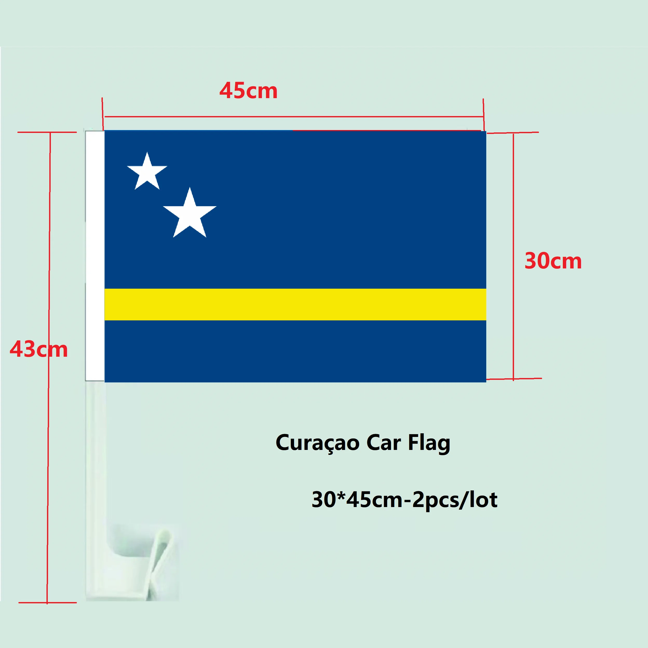 Polyester Curaçao Flag Home Decor 14X21CM 60X90CM 90X150cm 200X300CM National Banner for Home Decor