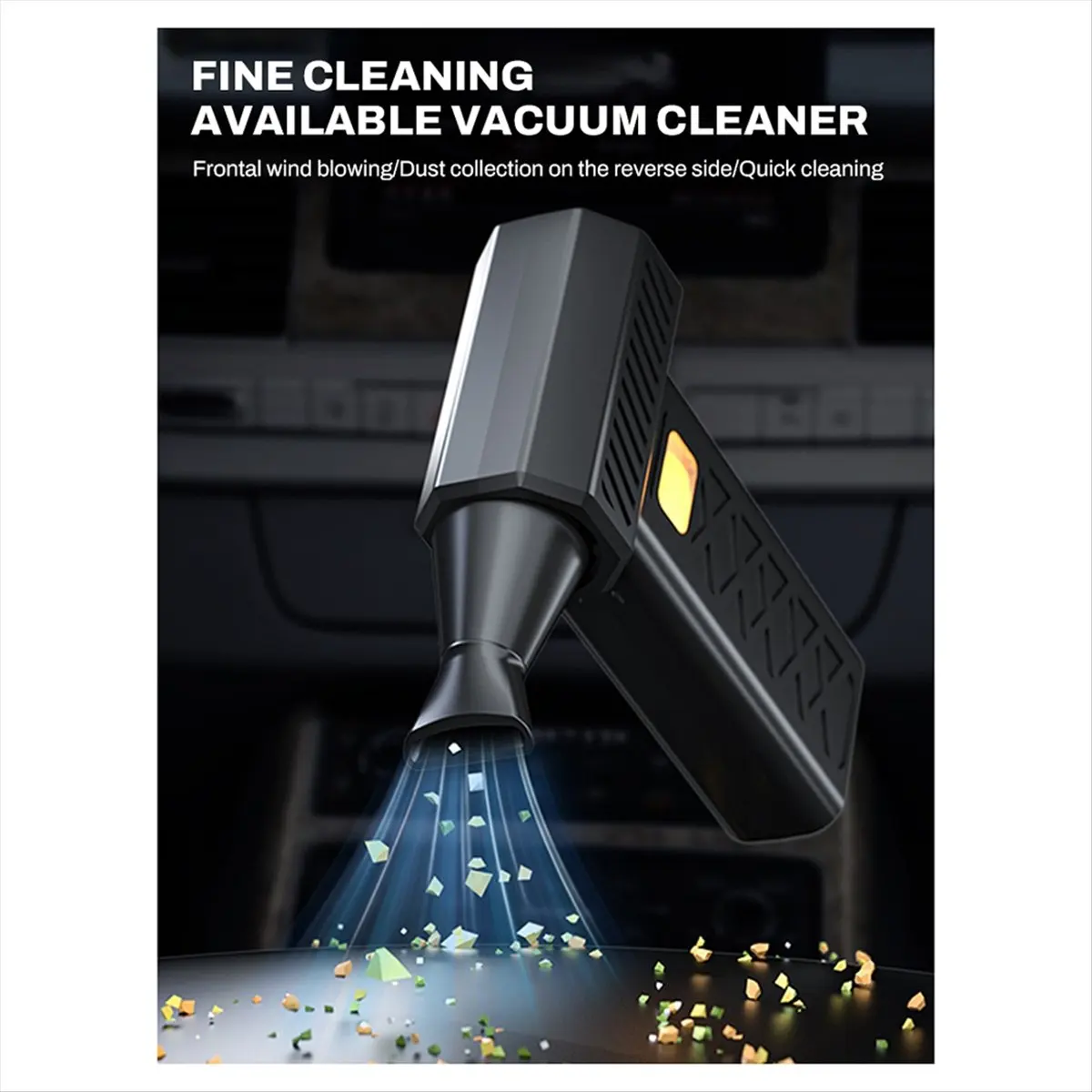 T251C-130000RPM High-Power Electric Air Duster 6-Gear Speed Portable Dust Blower with LED Light Safety Hammer Mini Turbo Fan B H