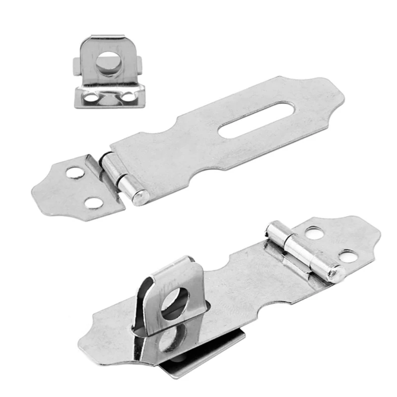 4Pcs Home Drawer Door Safety Padlock for Latch Hasp Staple Stainless Steel