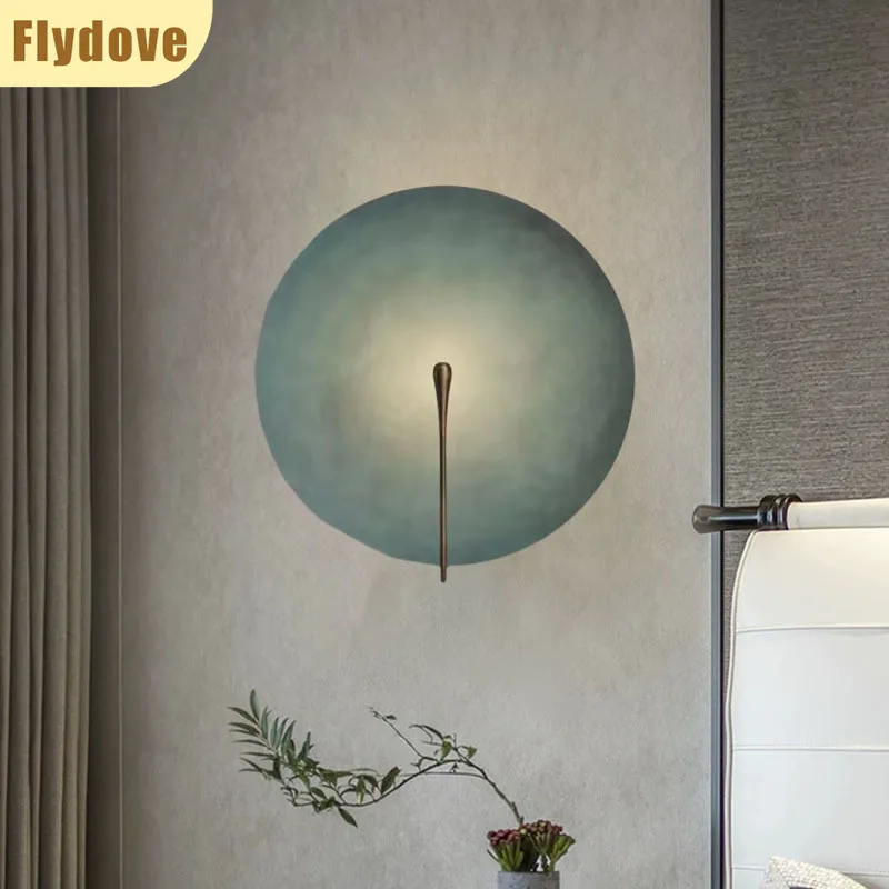 

Nordic Mini Metal Plate Wall Light Creative Living Room Sofa Study Hall Bedroom Bedhead Retro Art LED Lighting Decorative Light